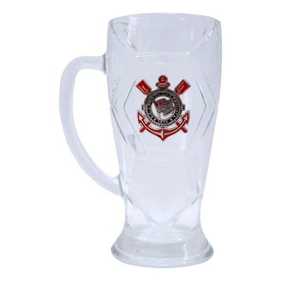 Caneca Corinthians Bola De Futebol 630  Vidro Foto 1