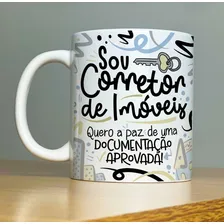 Caneca Corretor De Imóveis Xícara Profissão Cor Branco Corretor De Imóveis 3 Foto  mini 1