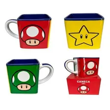 Caneca Cubo Quadrada Super Mario Cogumelo Foto mini 1