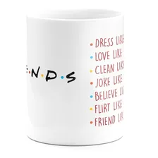 Caneca Da Série Friends Com Nomes Personalizados Branca Foto mini 3