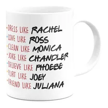 Caneca Da Série Friends Com Nomes Personalizados Branca Foto mini 1