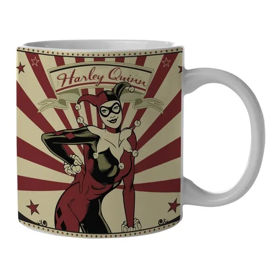Caneca Dc Harley Quinn Arlequina XĂcara Cerâmica 300ml Foto 1