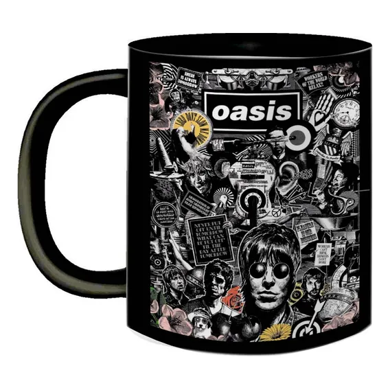 Caneca De Porcelana Fã Banda Oasis Rock Clássico Anos 90 Foto 1