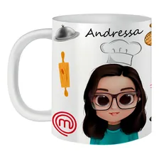 Caneca De Porcelana Personalizada Chefe Cozinha Avatar Nome Foto mini 2