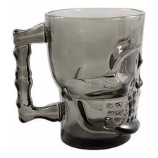 Caneca De Vidro Caveira Preta 500 Foto mini 3