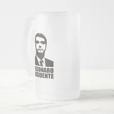 Caneca De Vidro Cerveja Chopp 475ml Presidente Bolsonaro Foto mini  3