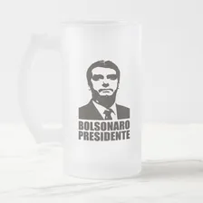 Caneca De Vidro Cerveja Chopp 475ml Presidente Bolsonaro Foto mini  2