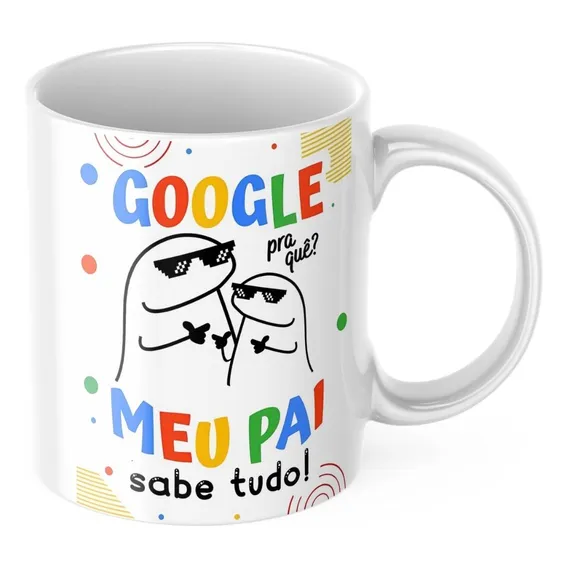 Caneca Dia Dos Pais Google Pra Que? Meu Pai Sabe Tudo Foto 1