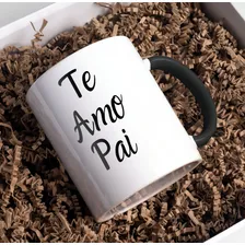 Caneca Dia Dos Pais Natal Aniversário Te Amo Pai Presente Cor Branco-preto Foto mini 1