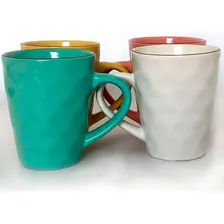 Caneca Diamante Xicara Cores Cerâmica Detalhes Fosco 270ml Cor Amarelo Foto mini 2