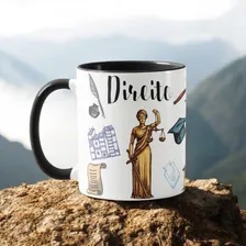 Caneca Direito Presente Criativo Advogado Advocacia Cor Preto Foto mini 2