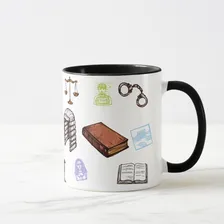Caneca Direito Presente Criativo Advogado Advocacia Cor Preto Foto mini 4