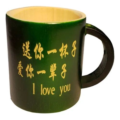 Caneca Em Bambu Natural Foto 1