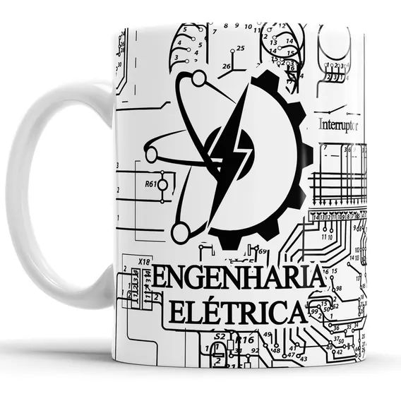 Caneca Engenharia Elétrica Personalizado Com Nome Foto 1