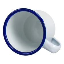 Caneca Esmaltada 300ml Retro 08 Branca 12 Und - !!! Cor Branco Liso Foto mini 4