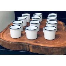 Caneca Esmaltada 300ml Retro 08 Branca 12 Und - !!! Cor Branco Liso Foto mini 2