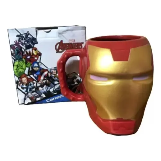 Caneca Formato 3d Iron Man Homem De Ferro 400ml Avengers Foto 1