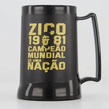 Caneca Gel Flamengo Zico Preta Foto mini  2