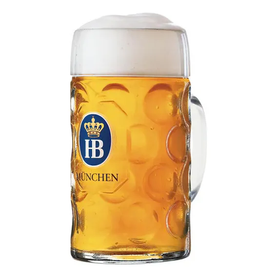 Caneca Hb Hofbrau Vidro Personalizada 500ml Foto 1