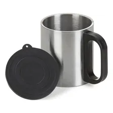 Caneca Inox Escovado 200 Com Tampa Cor Preto Foto mini 3