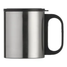 Caneca Inox Escovado 200 Com Tampa Cor Preto Foto mini 1