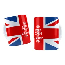 Caneca Keep Calm And Carry On Inglaterra Foto mini 1