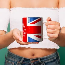 Caneca Keep Calm And Carry On Inglaterra Foto mini 2