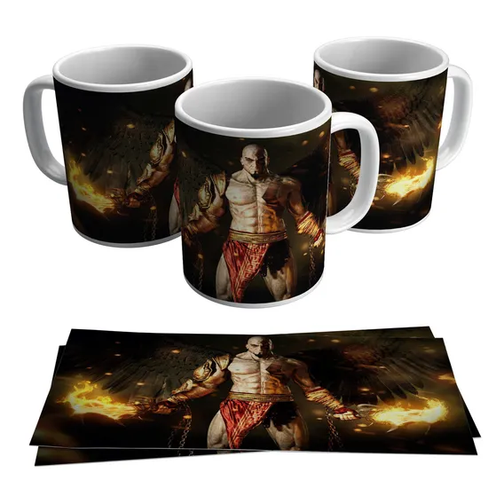 Caneca Kratos God Of War Game 325ml Foto 1