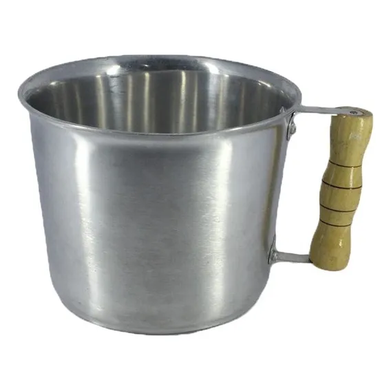 Caneca Leiteira De AlumÃnio Batido Polido 16 Cm - 2l Foto 1