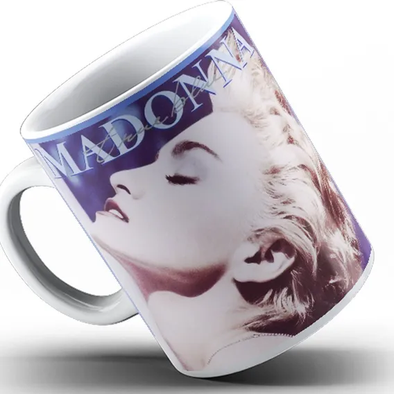 Caneca Madonna - Capa Do Disco True Blue Cor Branco Foto 1