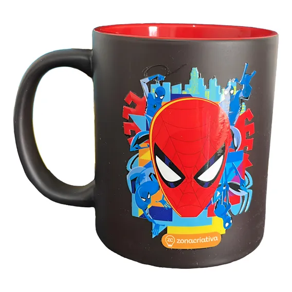 Caneca Magic Homem Aranha Marvel Zona Criativa Cor Preto Foto 1
