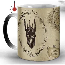 Caneca Mágica Senhor Dos Anéis Mapa Terra Foto mini 2