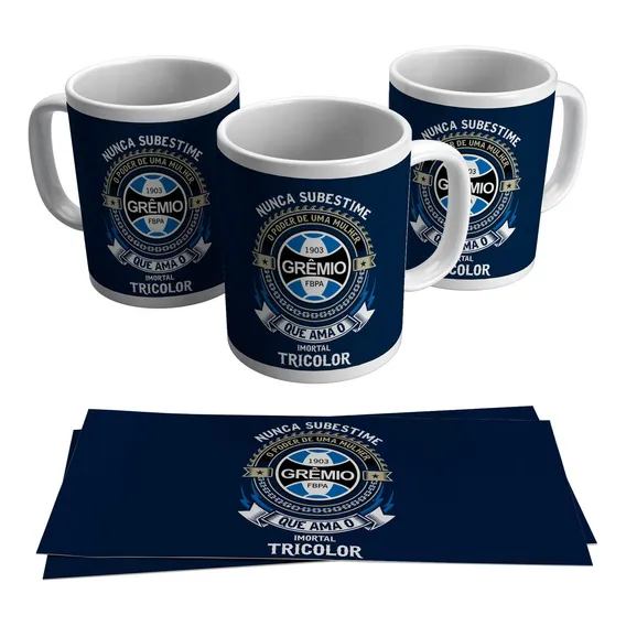 Caneca Nunca Subestime Uma Mulher Que Ama Grêmio 325ml Foto 1