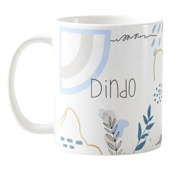 Caneca Padrinhos Personalizada 325ml Batismo Casamento Cor Branco Dindo Foto 1