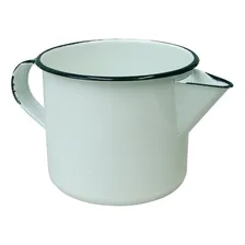 Caneca Para Café Esmaltada Com Bico 1l Branca Metallouça Foto mini 2