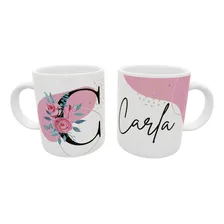 Caneca Personalizada Com A Inicial Do Seu Nome Cor Branco Personalizada Com Nome Foto mini 2