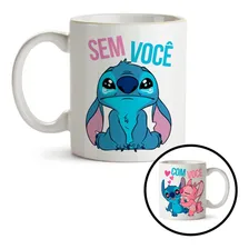 Caneca Personalizada Porcelana Stitch Namorados Foto mini 1