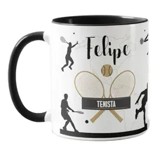 Caneca Personalizada Tenista Com Nome Foto  mini 1