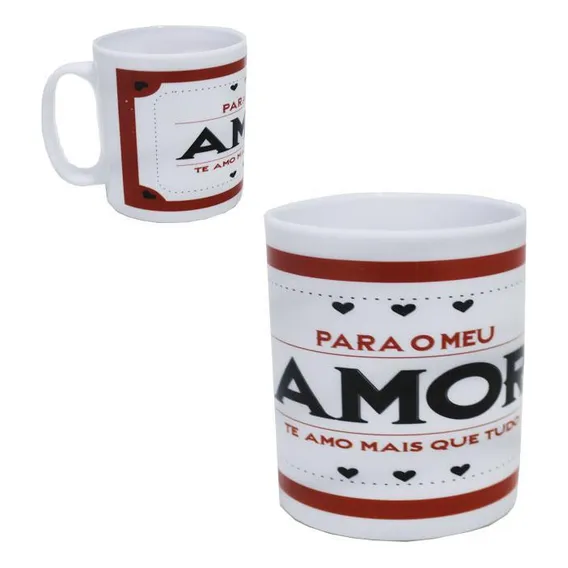 Caneca Plastica 350ml Amor 137278 Foto 1