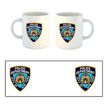 Caneca Policia New York Usa C178 Cor Branco Foto mini  2