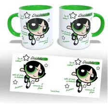 Caneca Porcela Personalizada Meninas Super Poderosas Docinho Cor Verde Foto mini 2