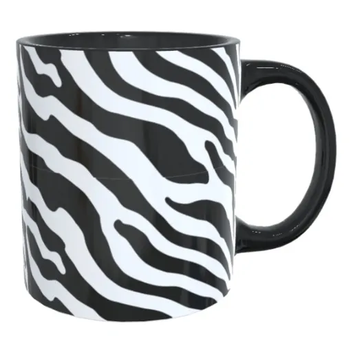 Caneca Porcelana 325ml Zebra Foto 1