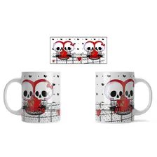 Caneca Porcelana Branca Caveira Foto mini 1