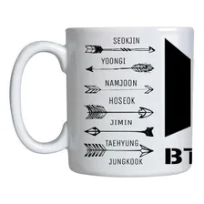 Caneca Porcelana Bts Nomes Foto  mini 1