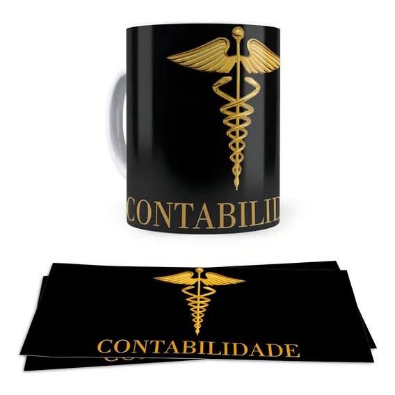 Caneca Porcelana Contabilidade Foto 1