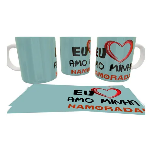Caneca Porcelana Eu Amo Minha Namorada Foto 1