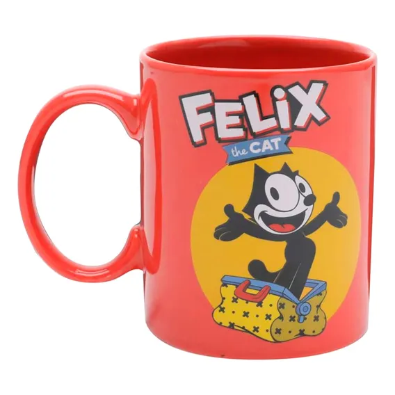 Caneca Porcelana Gato Felix - 300 Cor Vermelho Foto 1