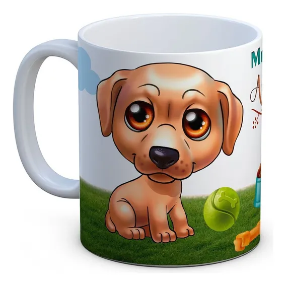 Caneca Porcelana Labrador Foto 1