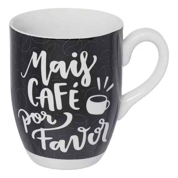 Caneca Porcelana Mais Café 350ml Canc116 Foto 1