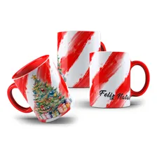 Caneca Porcelana Presente Natal Feliz Natal Árvore Decoração Foto mini 1